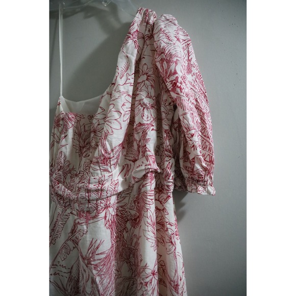 Express XS Maxi Dress One‎ Shoulder Ruffle Hem Floral Print Casual Party - Picture 2 of 5